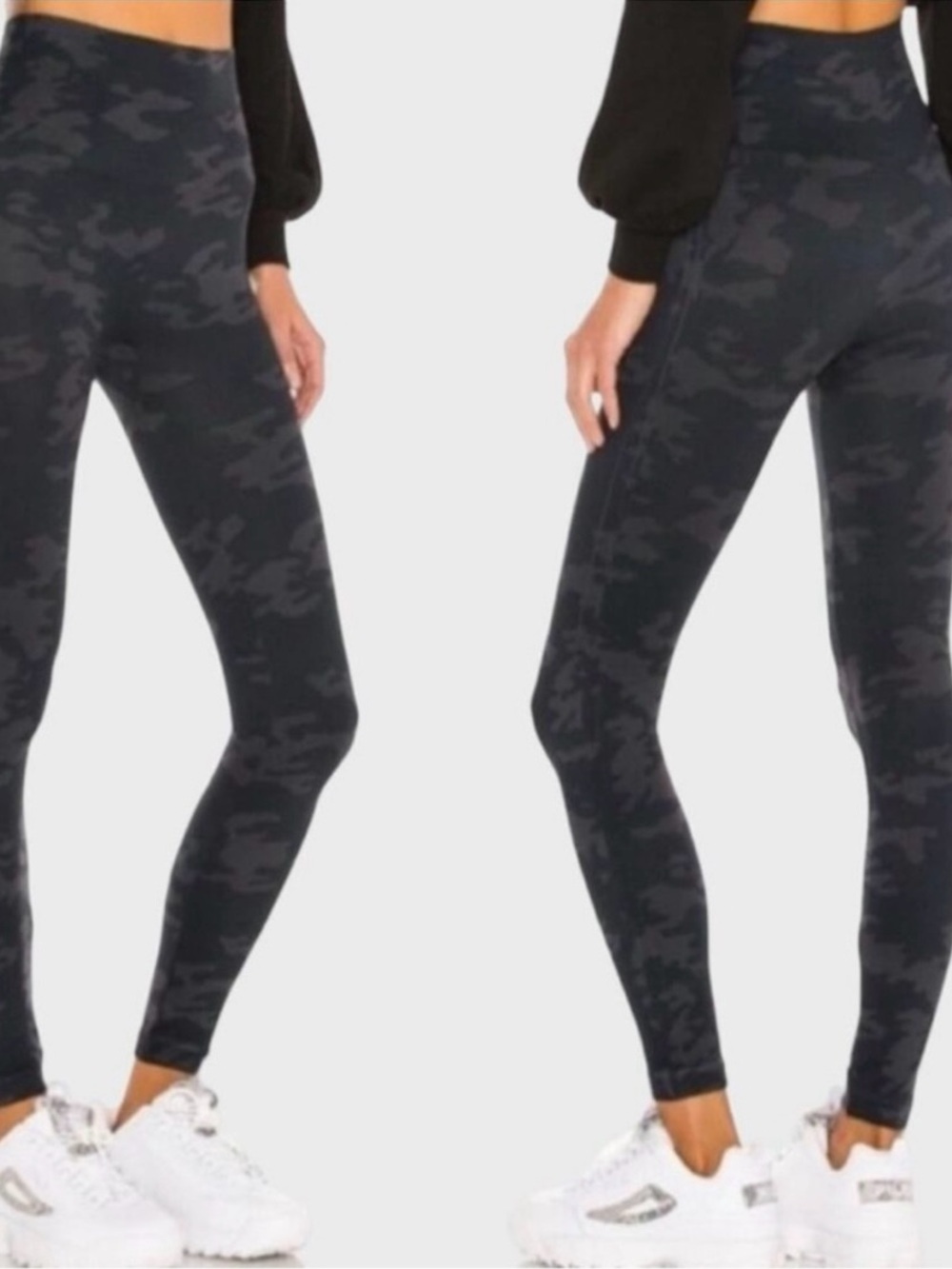 SPANX Black Camo High-Waist Leggings